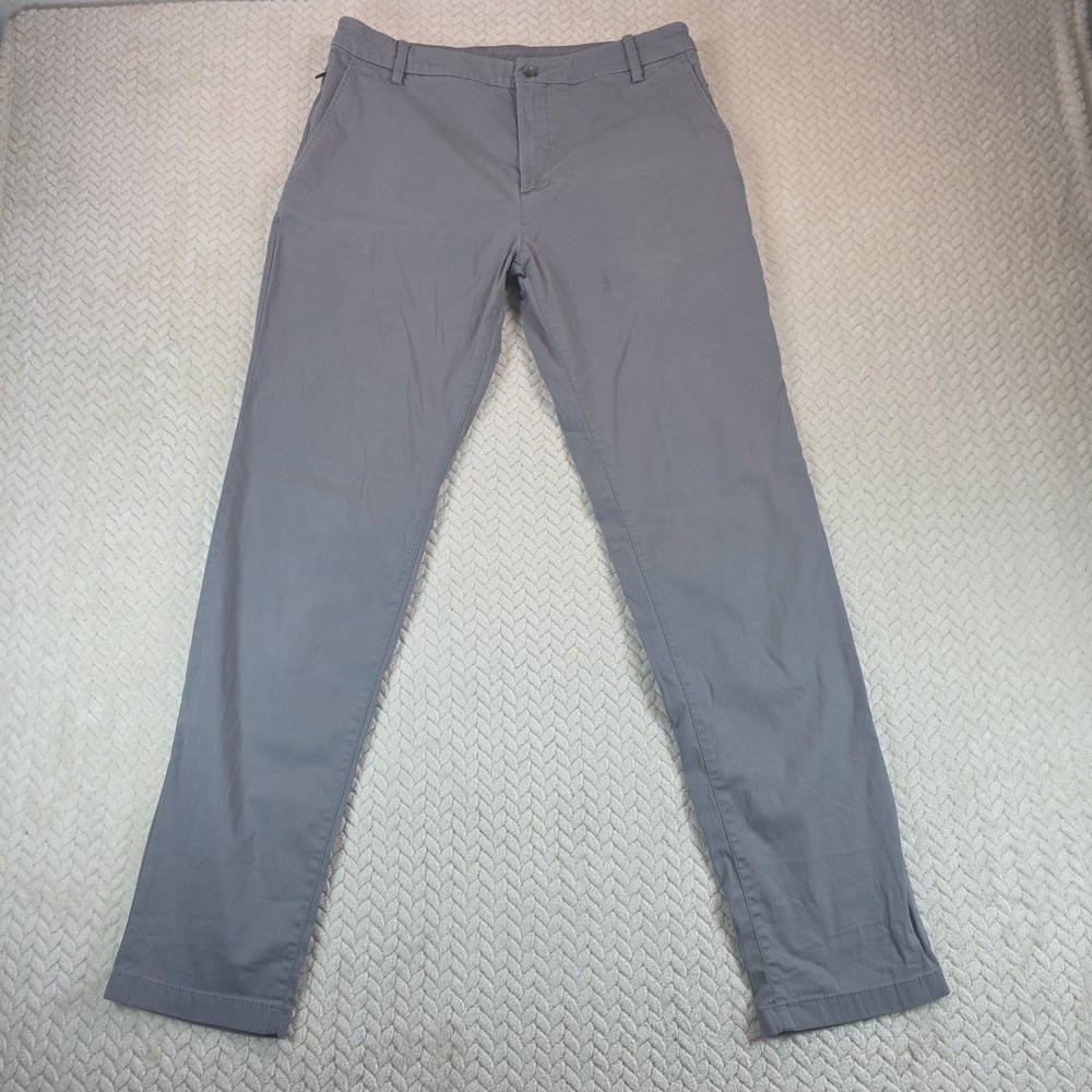 Birddogs Mens Grey Slim Fit Chino Pants with Built-in Liner 32x32